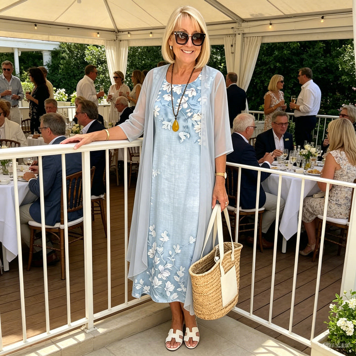 Marielle Vaughn™ | Elegant Layered Floral Dress