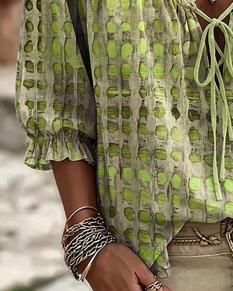 Sophia Sinclair™ | Airy Lace-Up Blouse