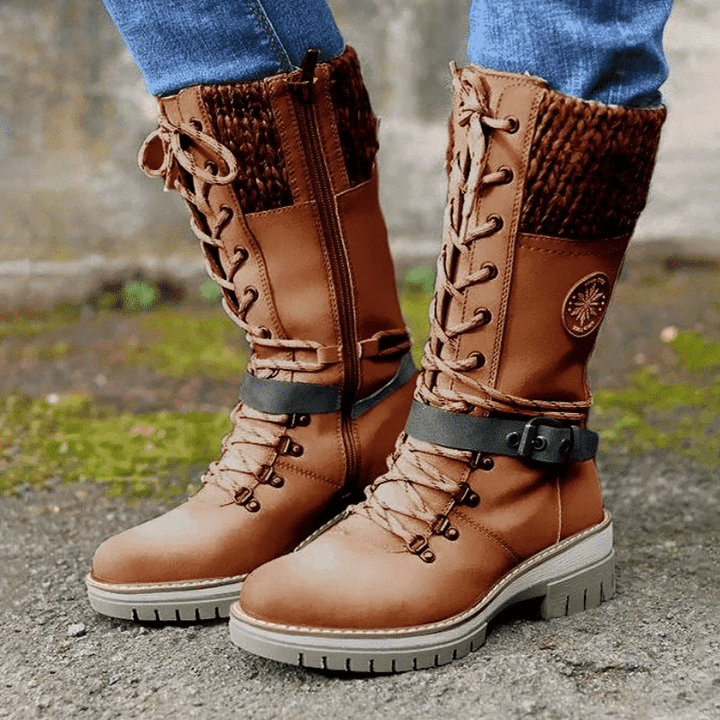 FrostLuxe™ | Waterproof Lace-Up Winter Boots