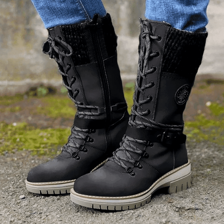 FrostLuxe™ | Waterproof Lace-Up Winter Boots