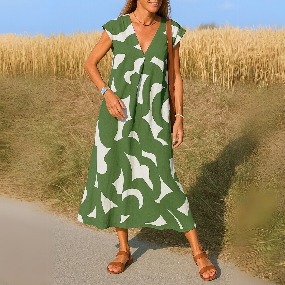 The Elodie™ | V-Neck Wrap Dress