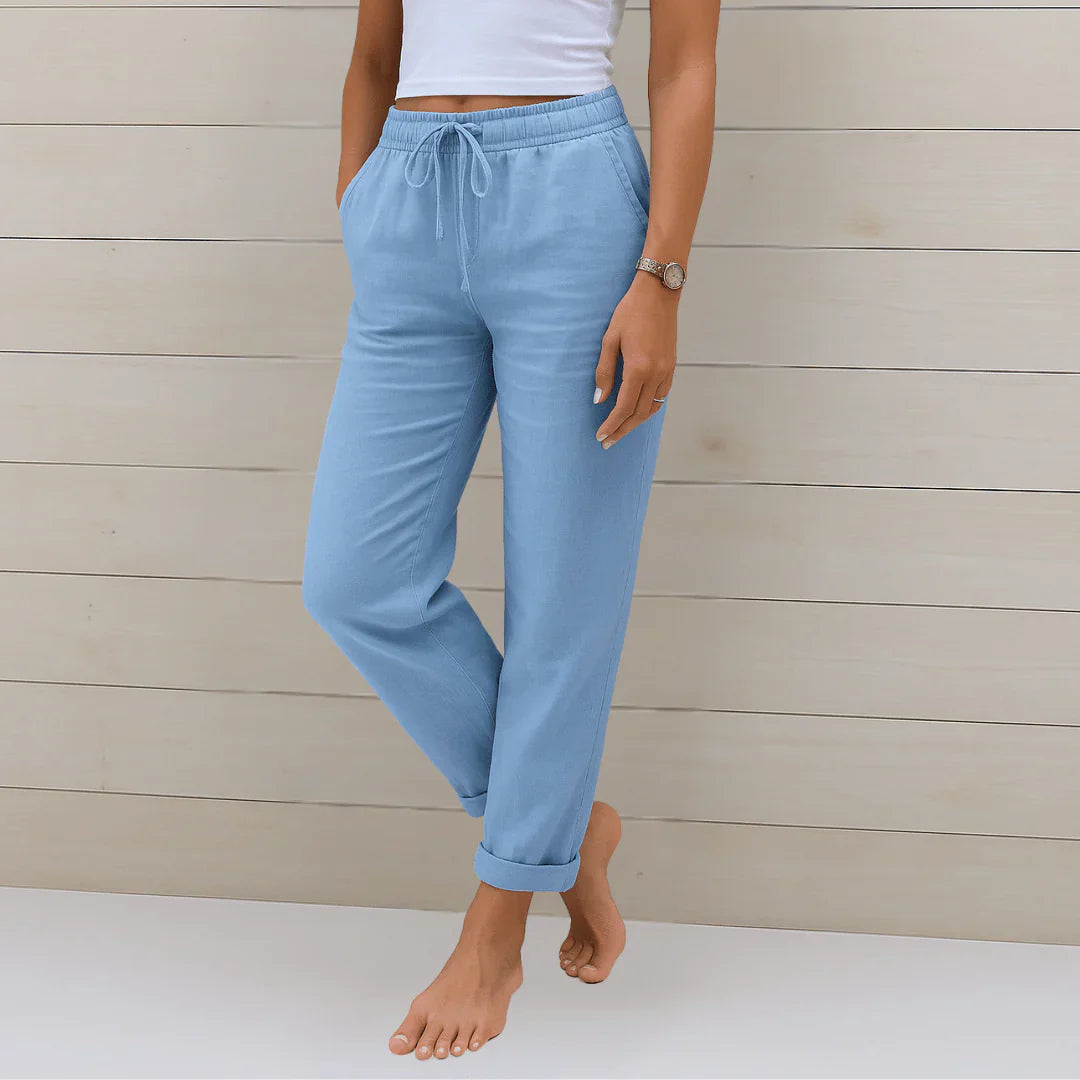 Clarissa Whitmore™ | Elegant Linen Lounge Trousers