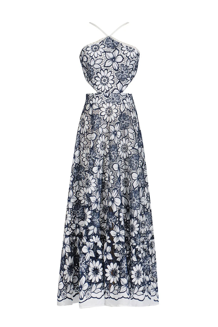 Melanie Cut Out Halter Dress