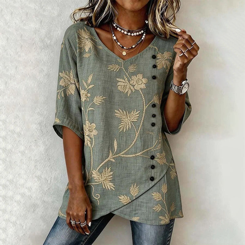 Audrey Sinclair™ | Graceful Floral Tunic