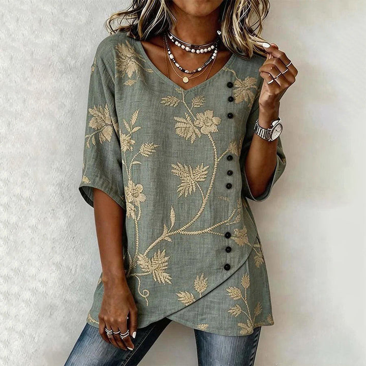 Audrey Sinclair™ | Graceful Floral Tunic