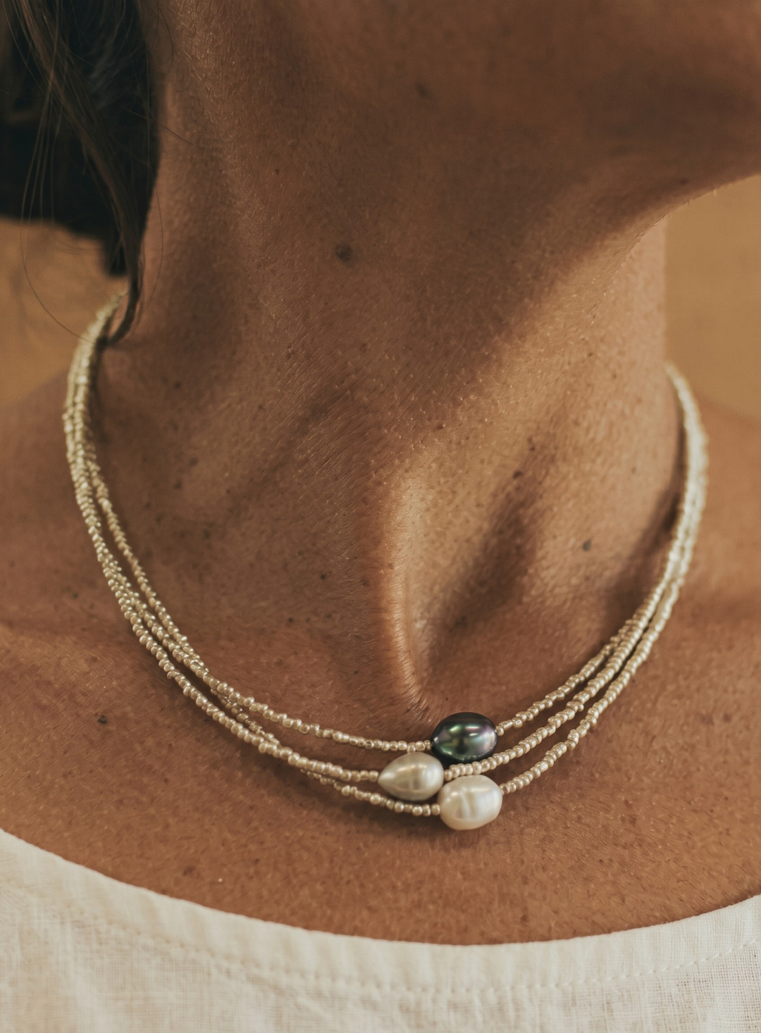 Celeste Grace™ | Pearl Trinity Necklace