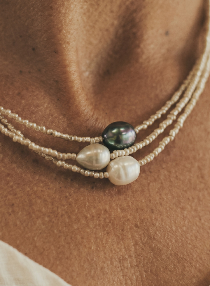 Celeste Grace™ | Pearl Trinity Necklace