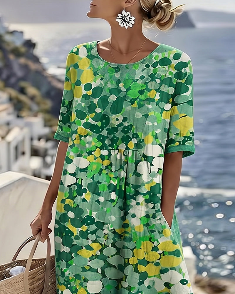 Clara Kensington™ | Summer Blossom Midi Dress