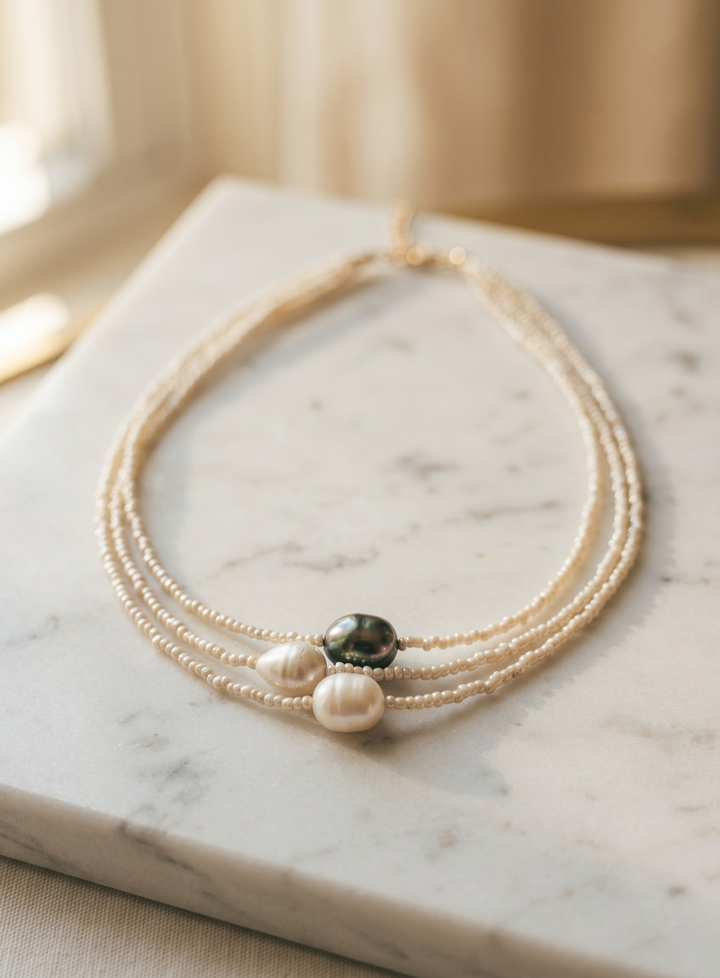 Celeste Grace™ | Pearl Trinity Necklace