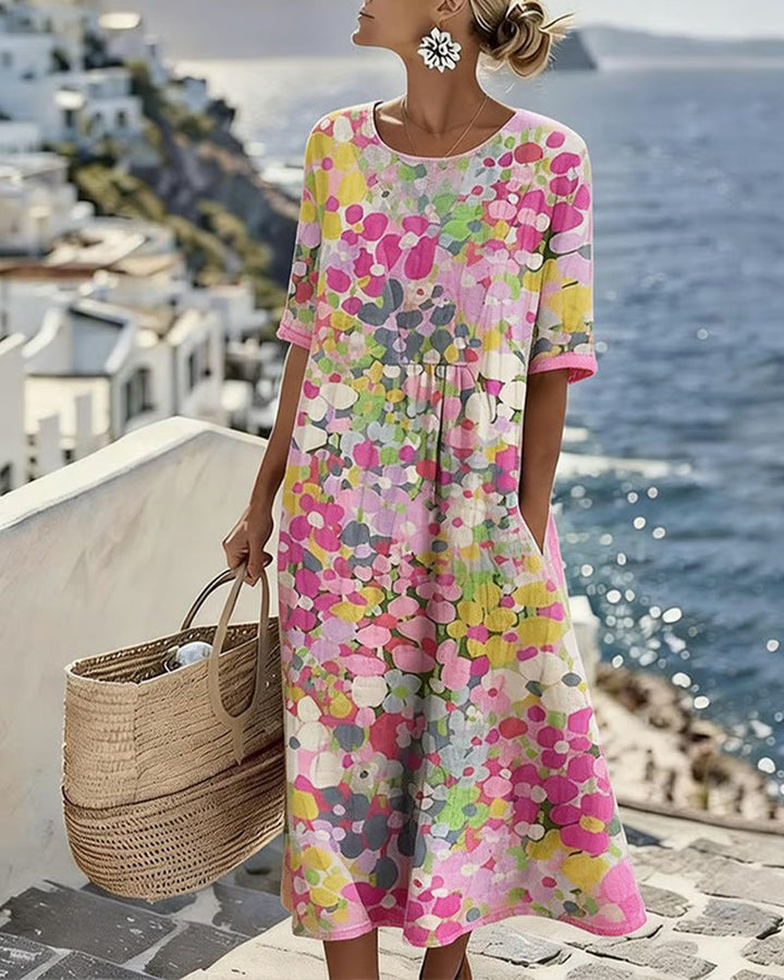 Clara Kensington™ | Summer Blossom Midi Dress
