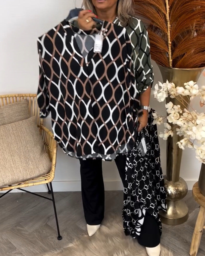 Averley Luxe™ | Graphic Print Blouse