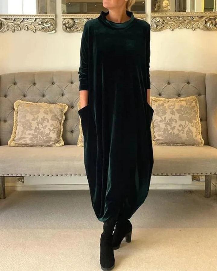 Amara Luxe™ | Velvet Comfort Maxi Dress