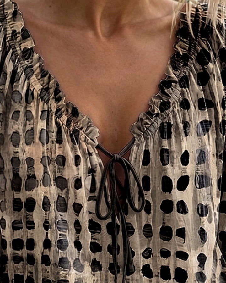 Sophia Sinclair™ | Airy Lace-Up Blouse