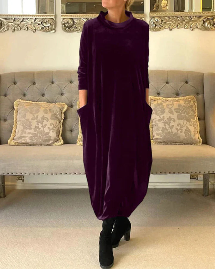 Amara Luxe™ | Velvet Comfort Maxi Dress