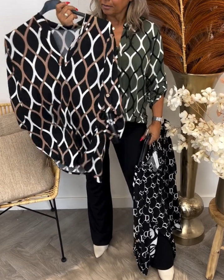 Averley Luxe™ | Graphic Print Blouse