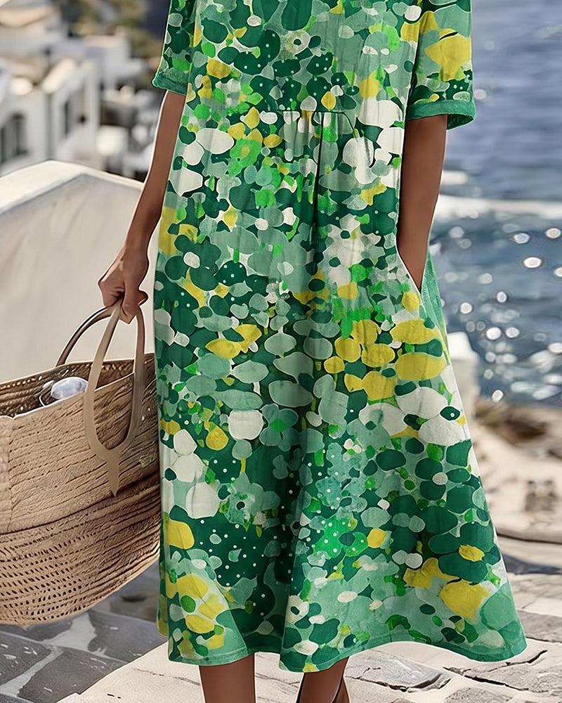 Clara Kensington™ | Summer Blossom Midi Dress