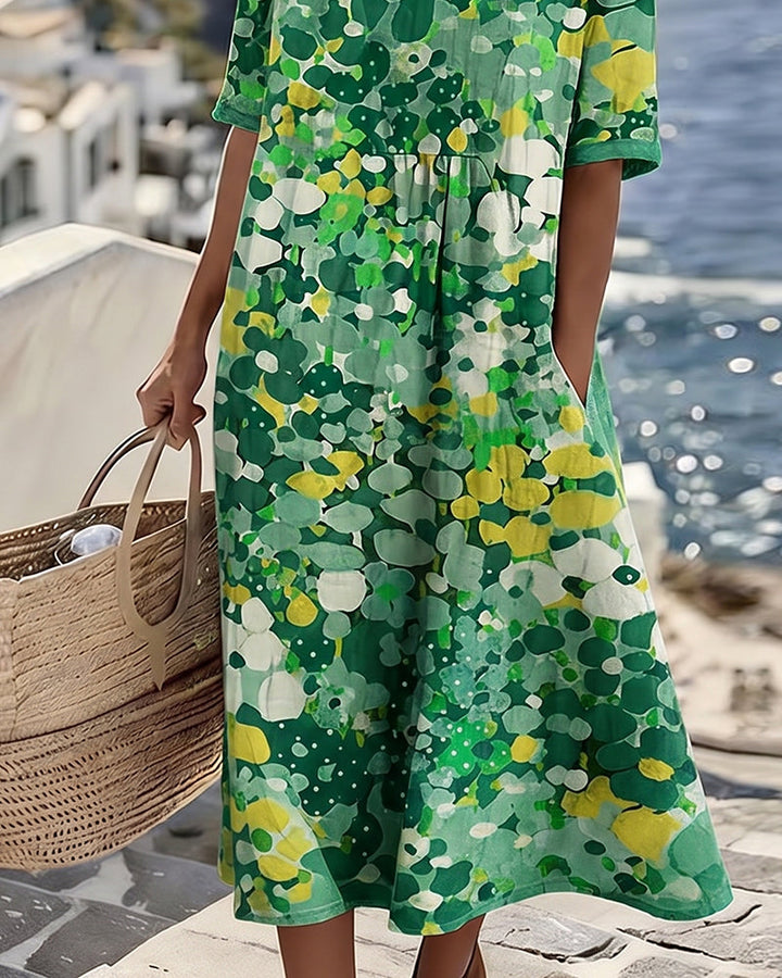 Clara Kensington™ | Summer Blossom Midi Dress