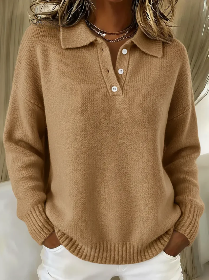 Eleanor Knit Polo™ | Soft Touch Sweater