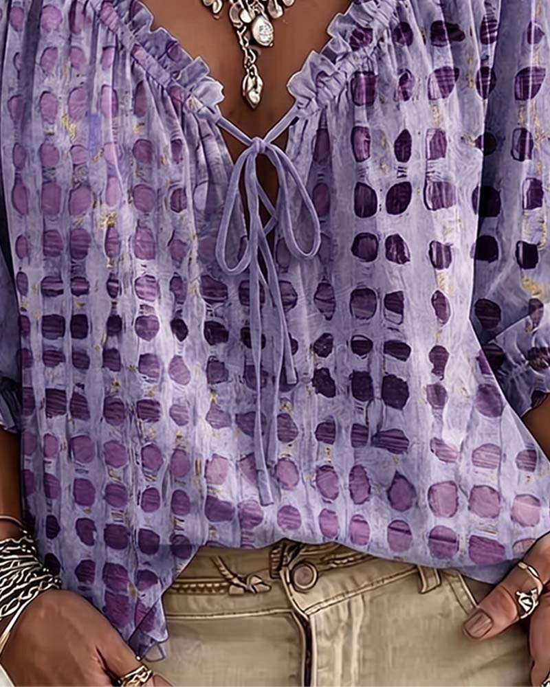 Sophia Sinclair™ | Airy Lace-Up Blouse