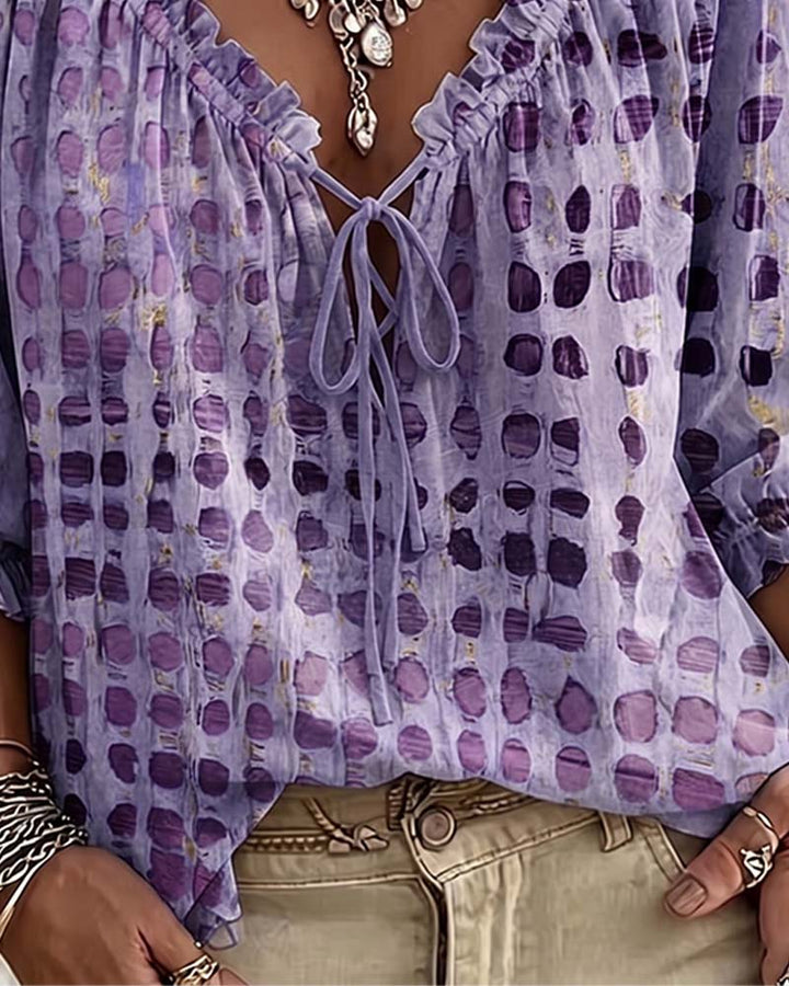 Sophia Sinclair™ | Airy Lace-Up Blouse