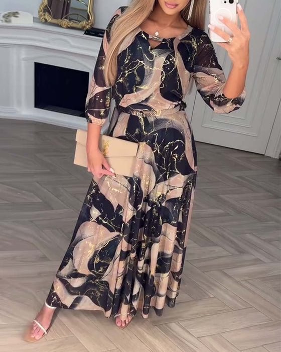 Vivienne Clarke™ | Timeless Printed Maxi Dress