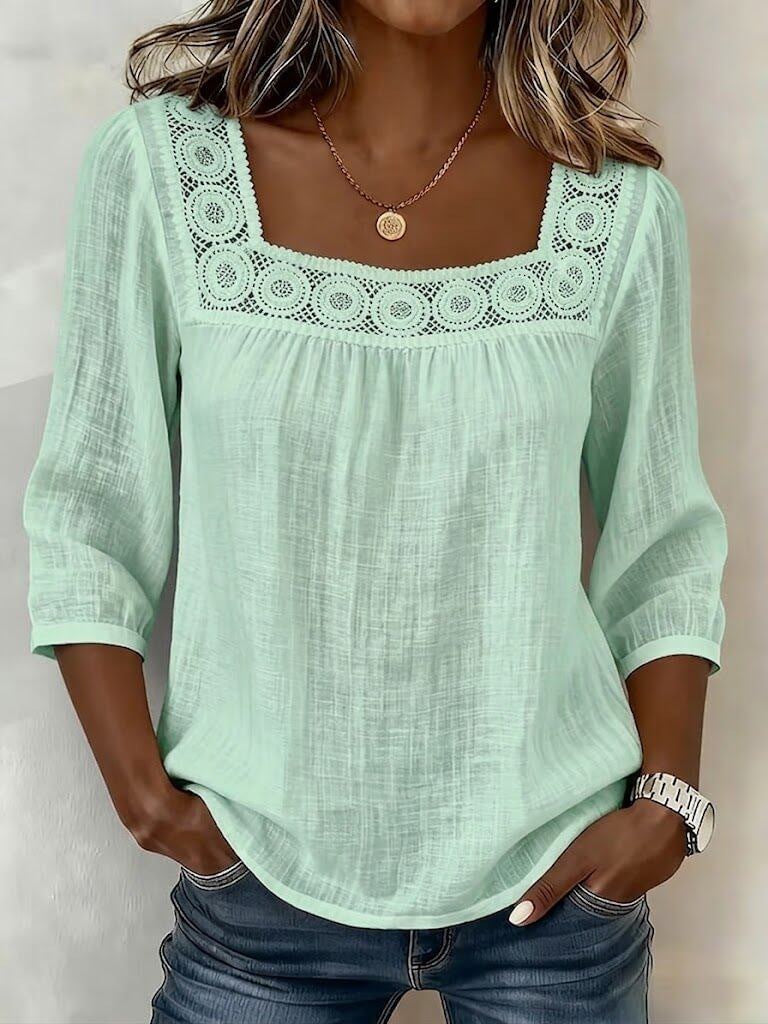 Mira Elwood™ | Soft Lace Detail Top