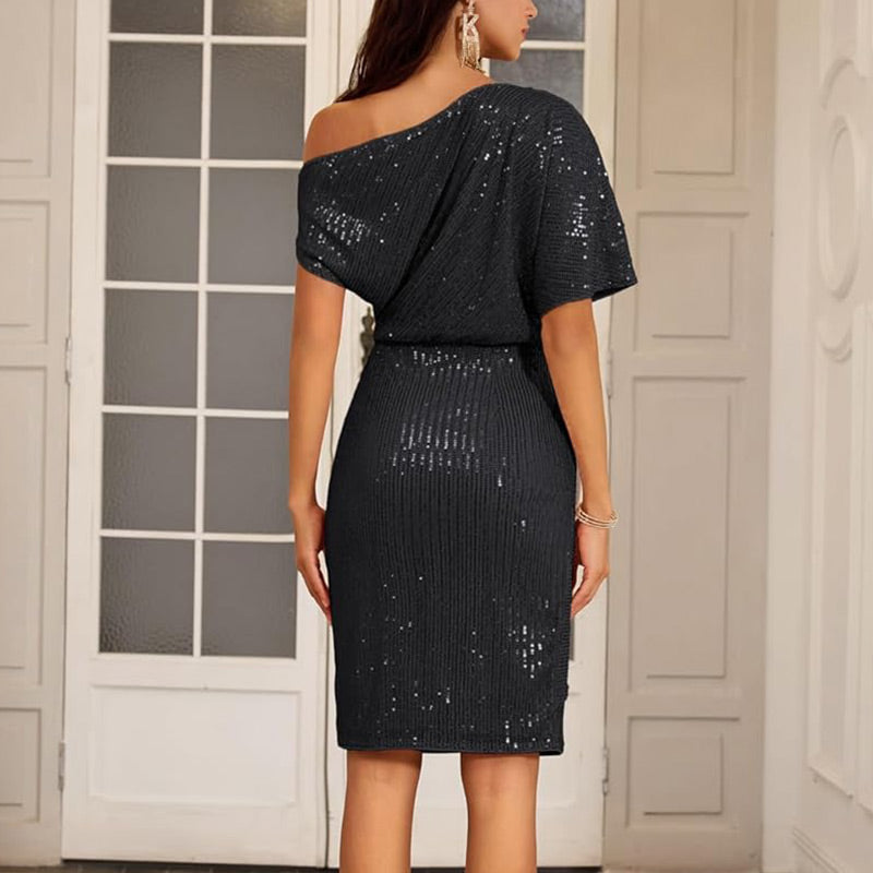 Celeste Glow™ | Sparkling One-Shoulder Dress