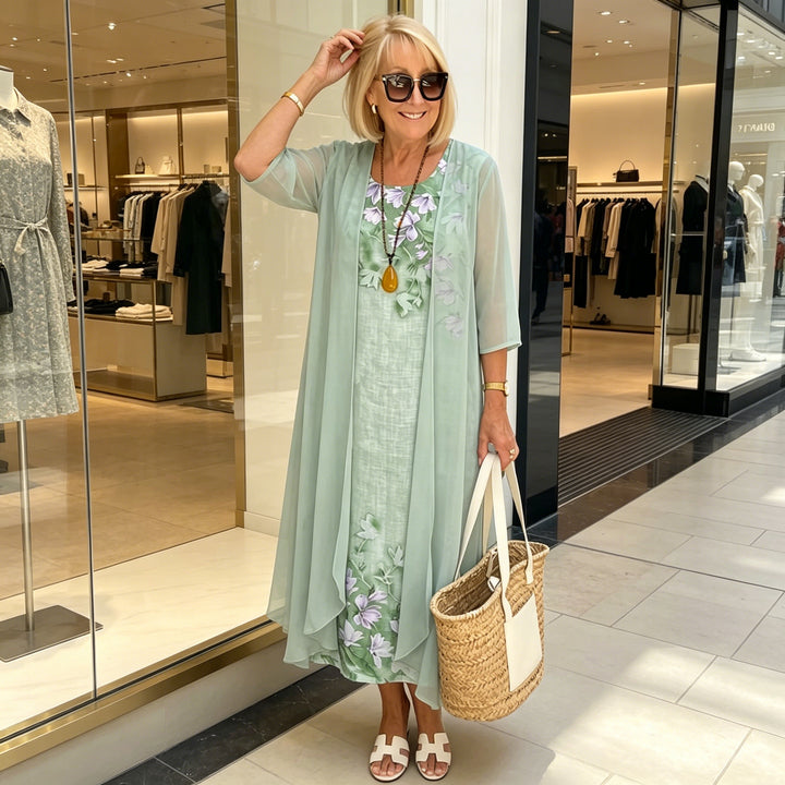 Marielle Vaughn™ | Elegant Layered Floral Dress