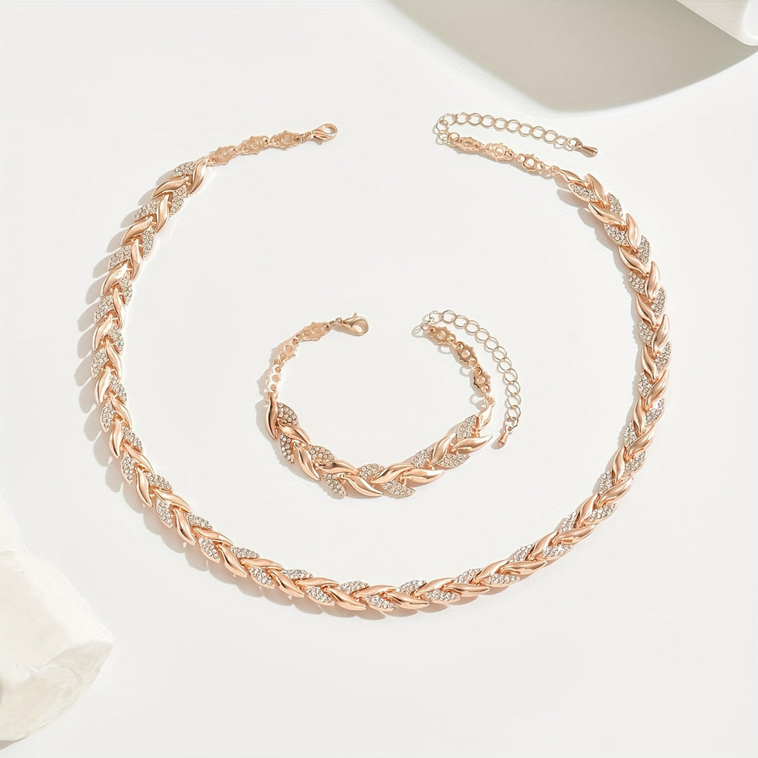Chic glass and rhinestone fish tail set