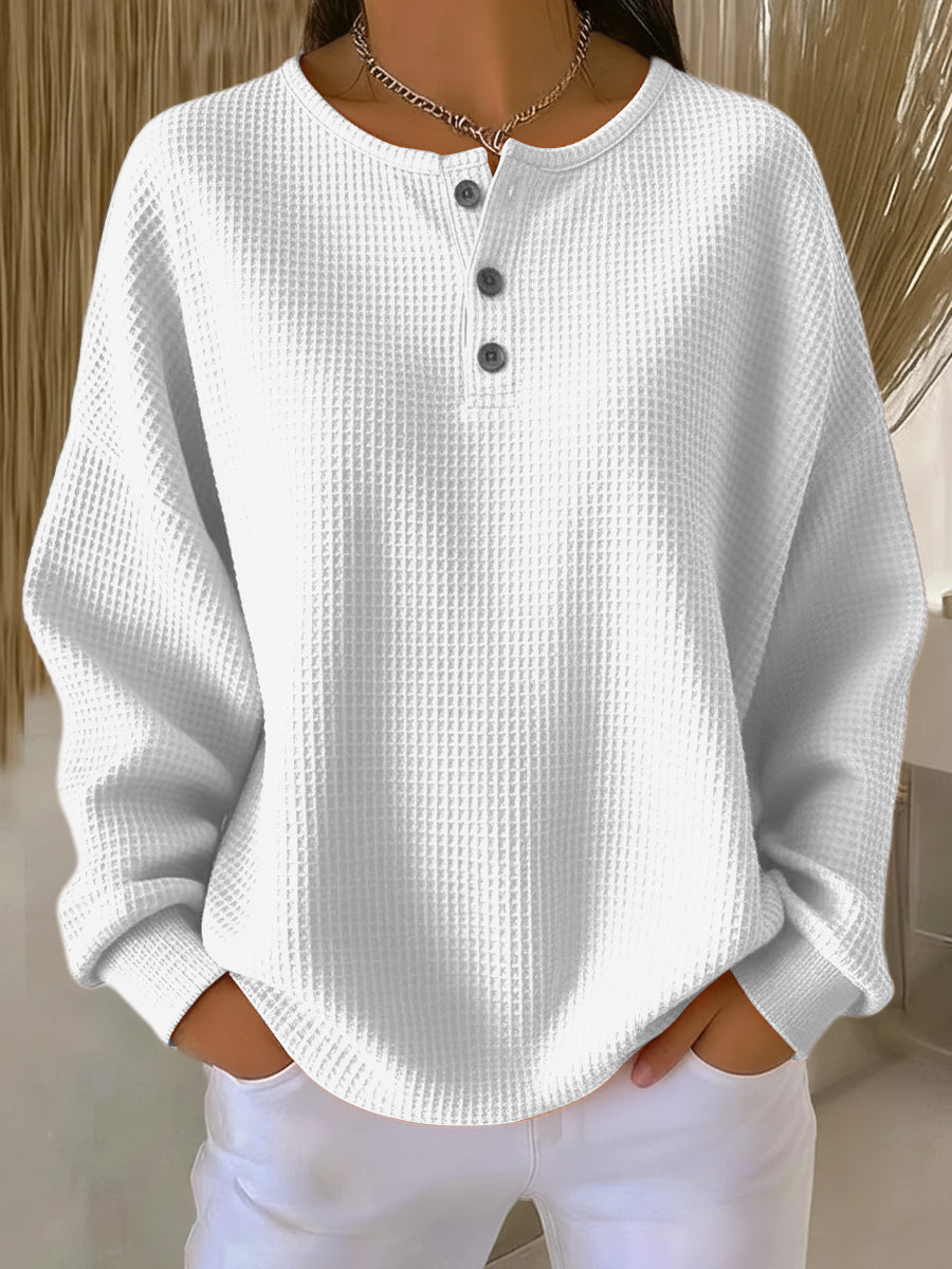 The Bryony™ | Cosy Waffle-Knit Pullover