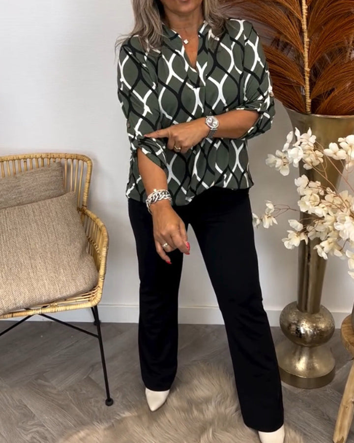 Averley Luxe™ | Graphic Print Blouse