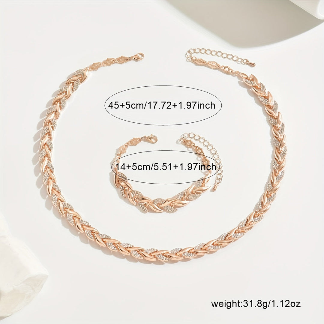 Chic glass and rhinestone fish tail set