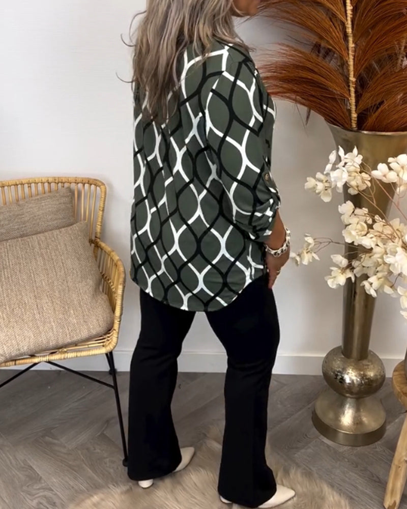Averley Luxe™ | Graphic Print Blouse