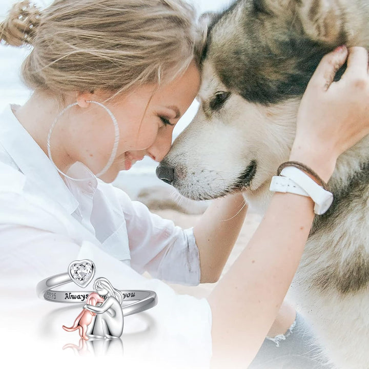 Olivia – Adjustable Dog Embrace Ring in (Rose)