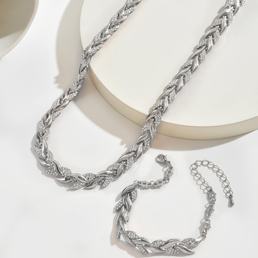 Chic glass and rhinestone fish tail set