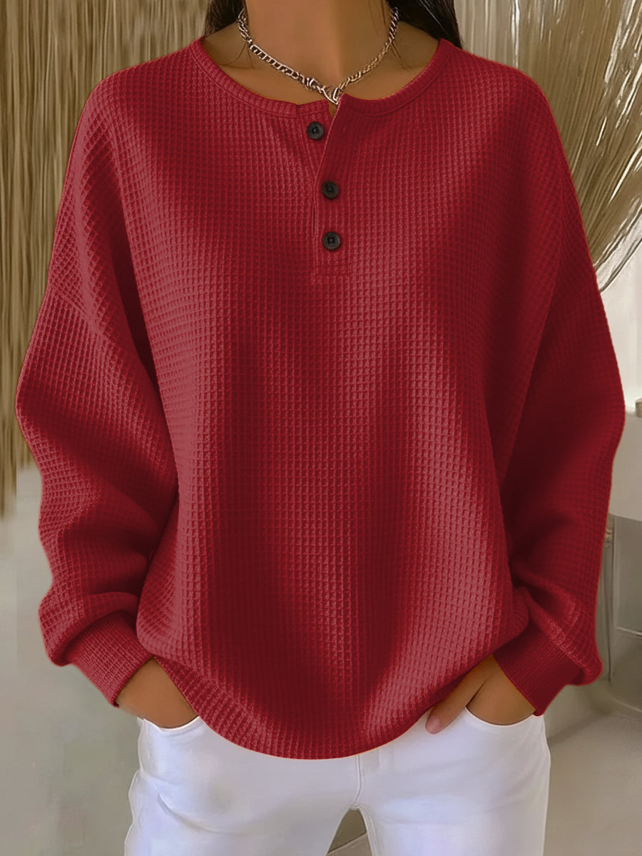 The Bryony™ | Cosy Waffle-Knit Pullover