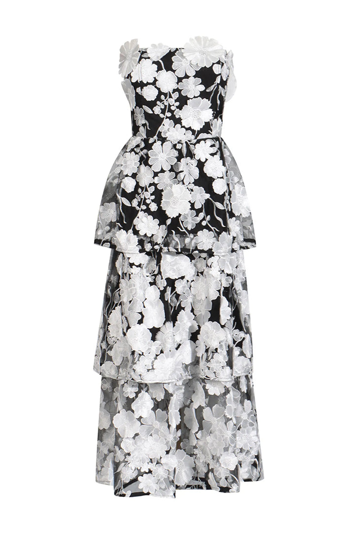 Marcia Off Shoulder Flower Dress