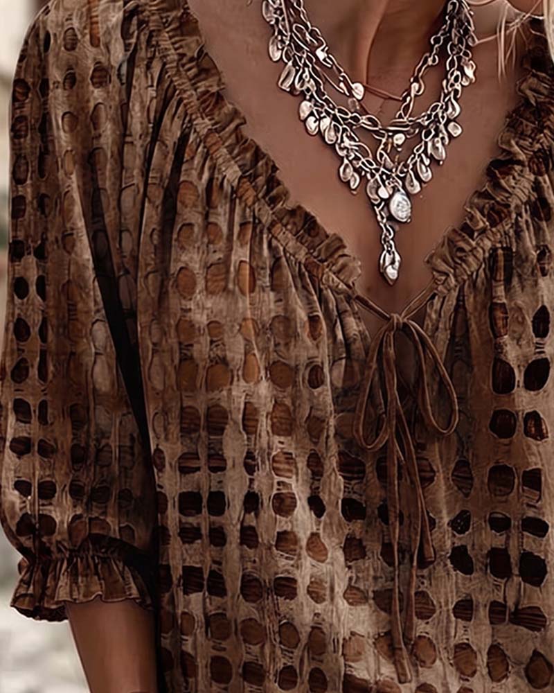 Sophia Sinclair™ | Airy Lace-Up Blouse