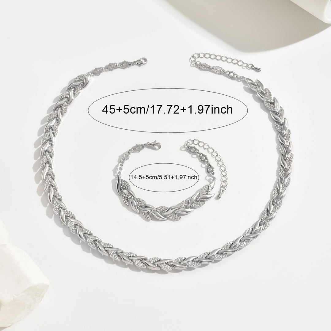 Chic glass and rhinestone fish tail set