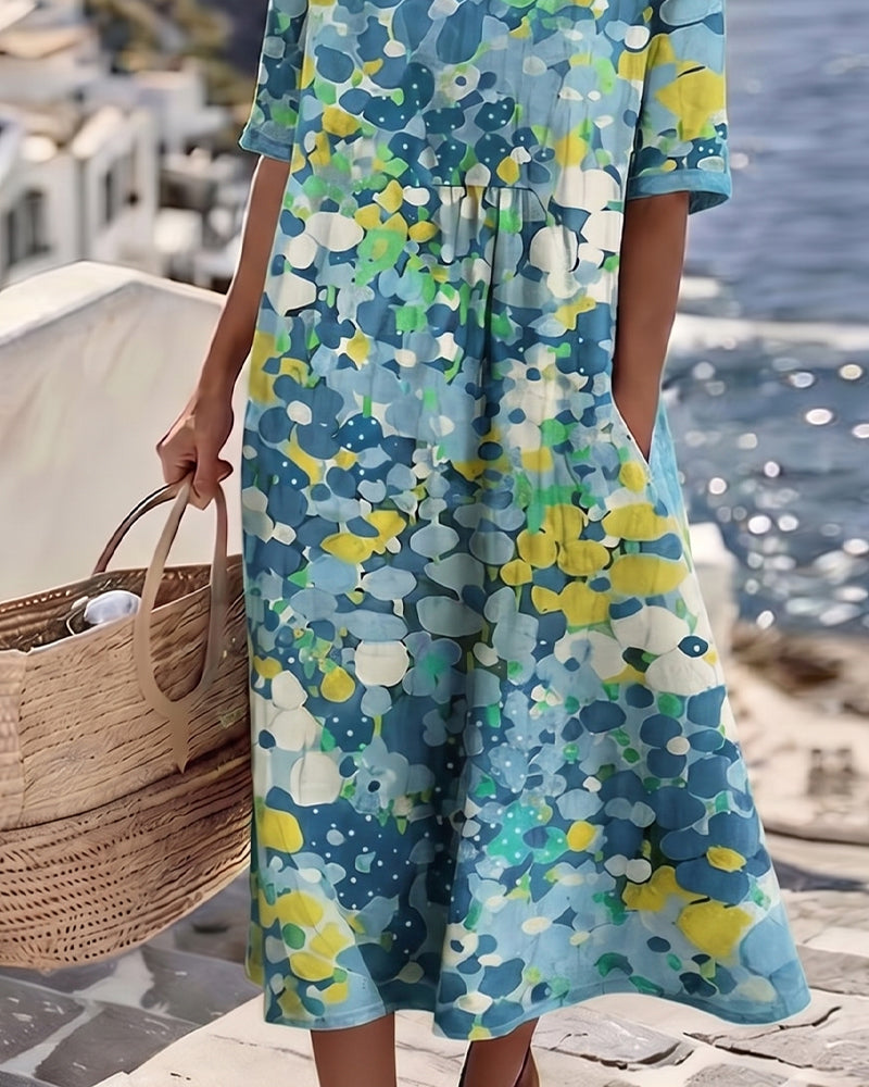 Clara Kensington™ | Summer Blossom Midi Dress
