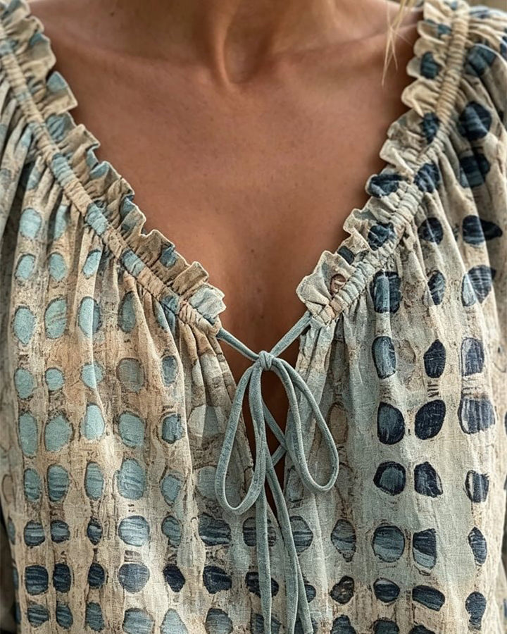 Sophia Sinclair™ | Airy Lace-Up Blouse