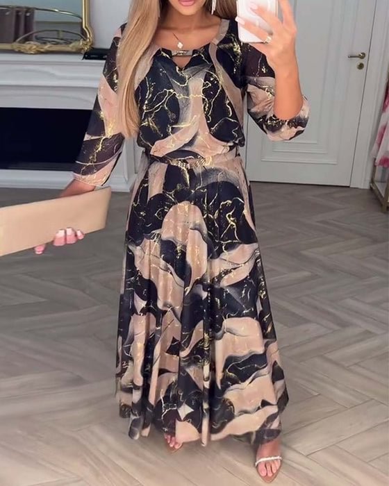 Vivienne Clarke™ | Timeless Printed Maxi Dress