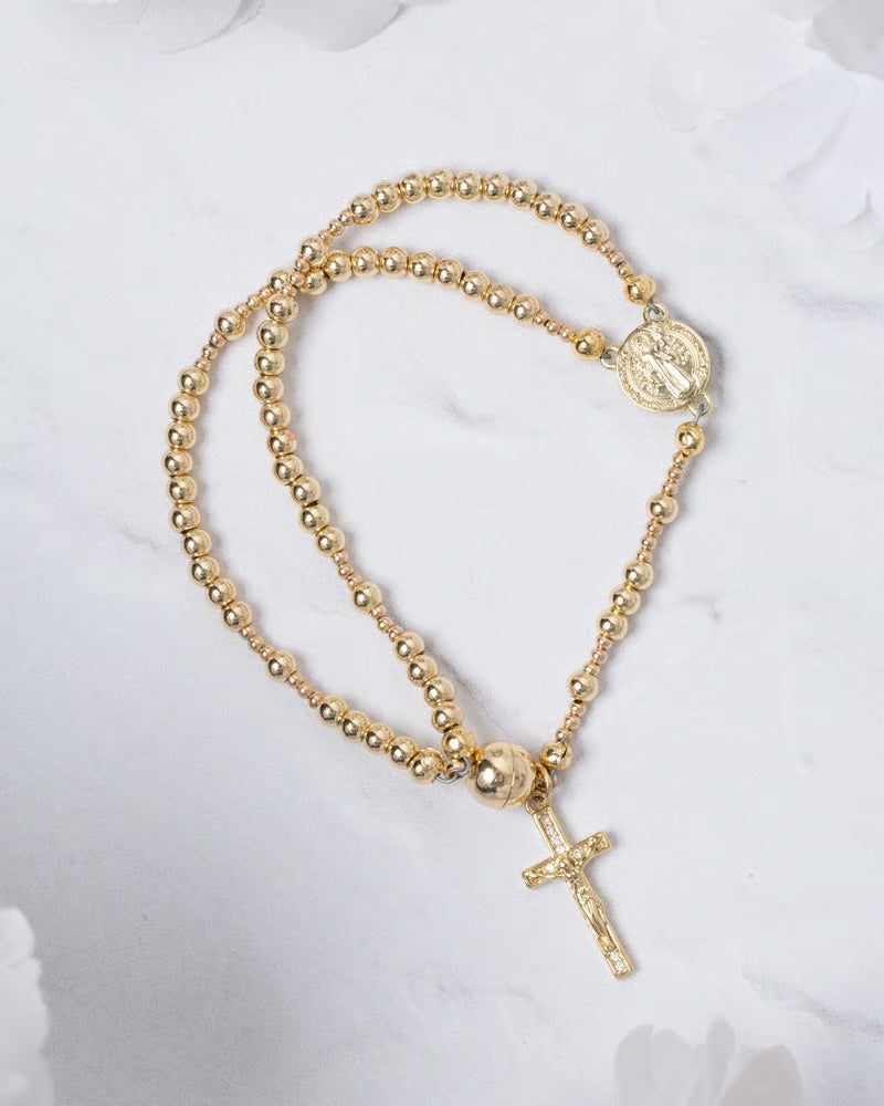 Lucia Virelli™ | Grace Beaded Cross Bracelet