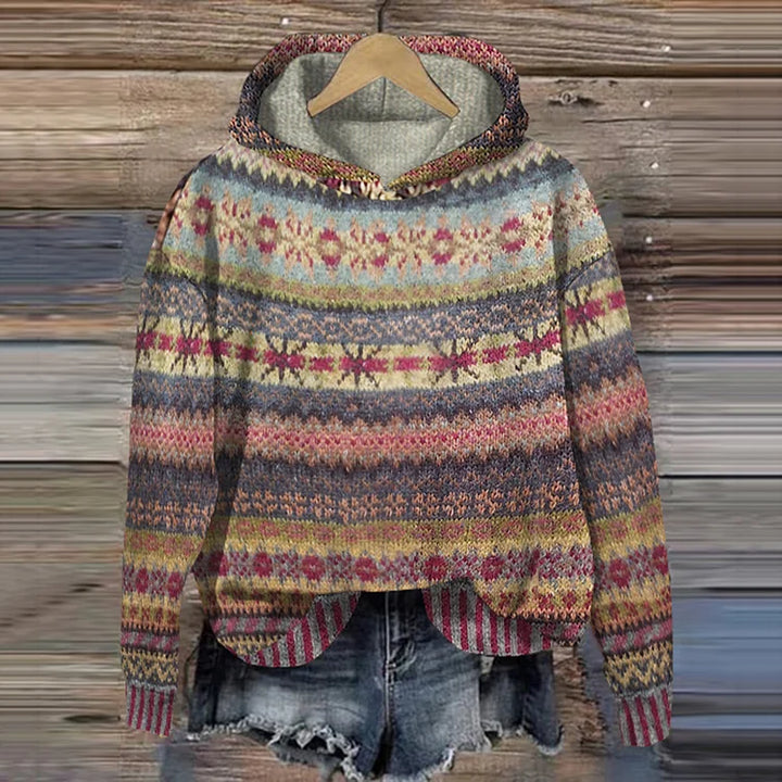 Evelyn™ | Retro Knit Hoodie