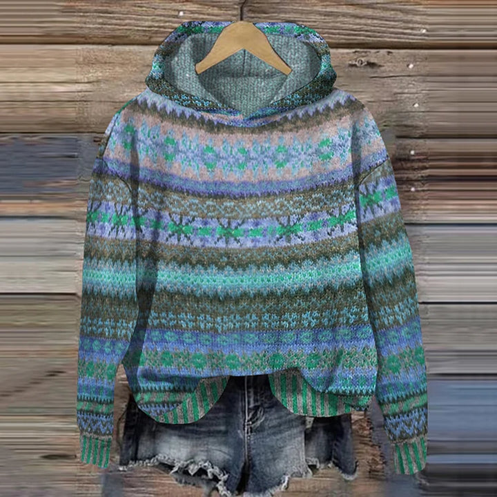 Evelyn™ | Retro Knit Hoodie