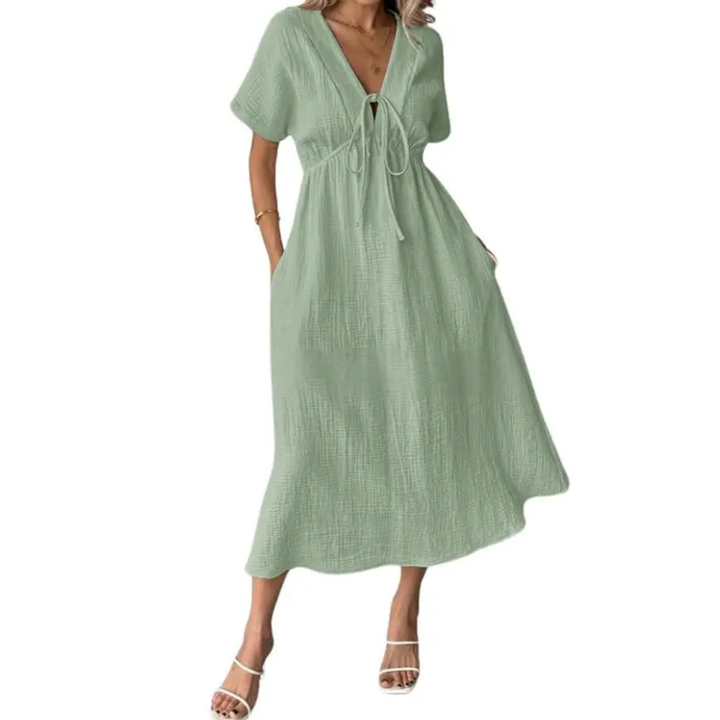 Amelia Ashcroft™ | Relaxed Linen Blend Dress