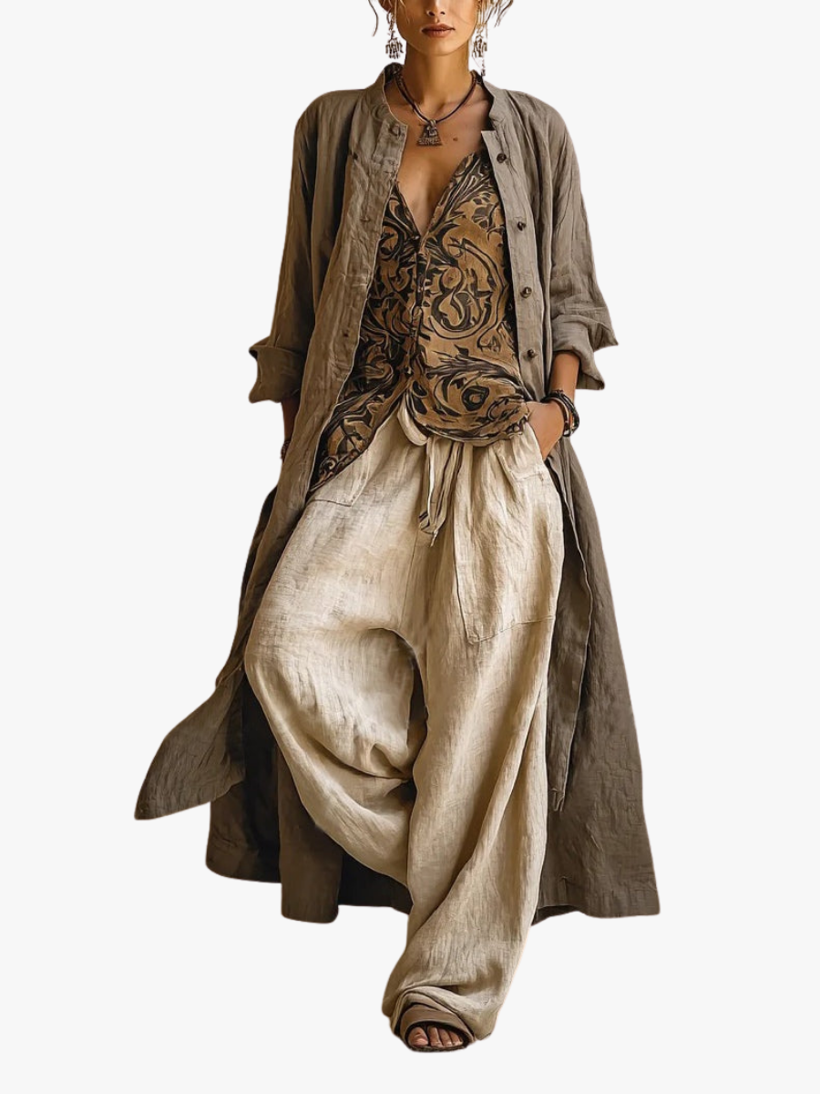 Susan Whitmore™ | Elegant Linen Three-Piece Set