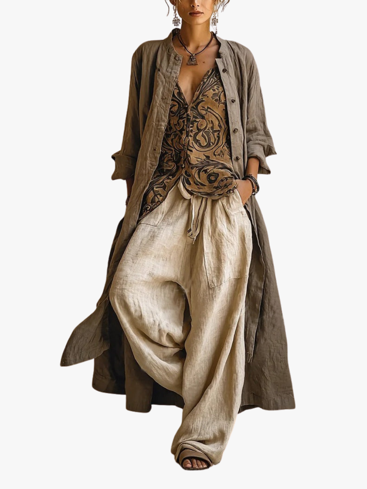 Susan Whitmore™ | Elegant Linen Three-Piece Set