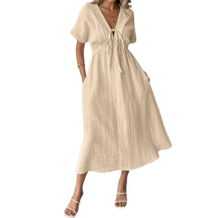 Amelia Ashcroft™ | Relaxed Linen Blend Dress