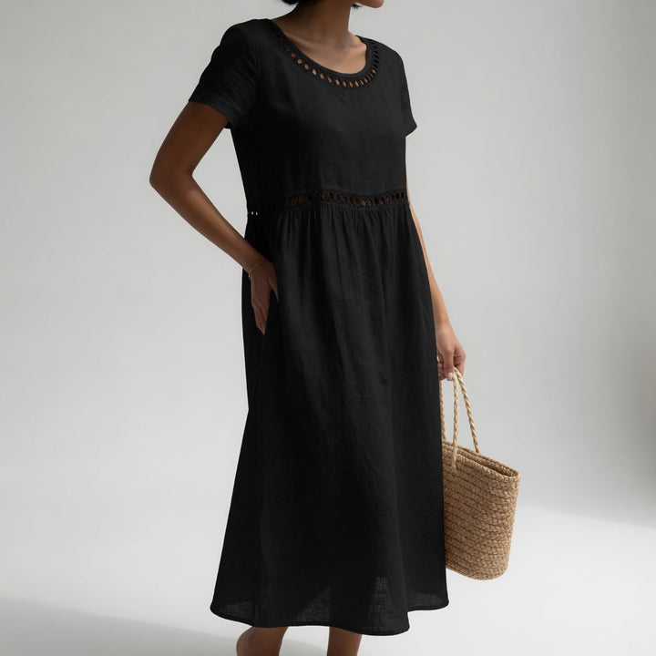 Violet Kensington™ | Breathable Cotton Midi Dress